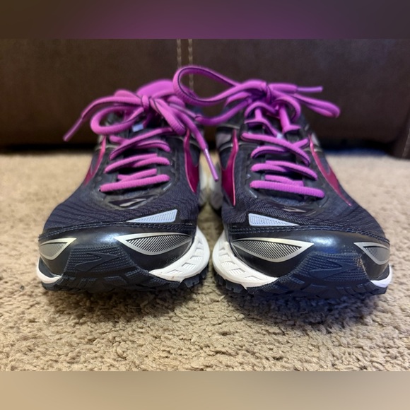 Brooks Ravenna 8 Running Shoes Women’s Size 10 Black Diva Pink Plum Caspia EUC - Picture 6 of 10